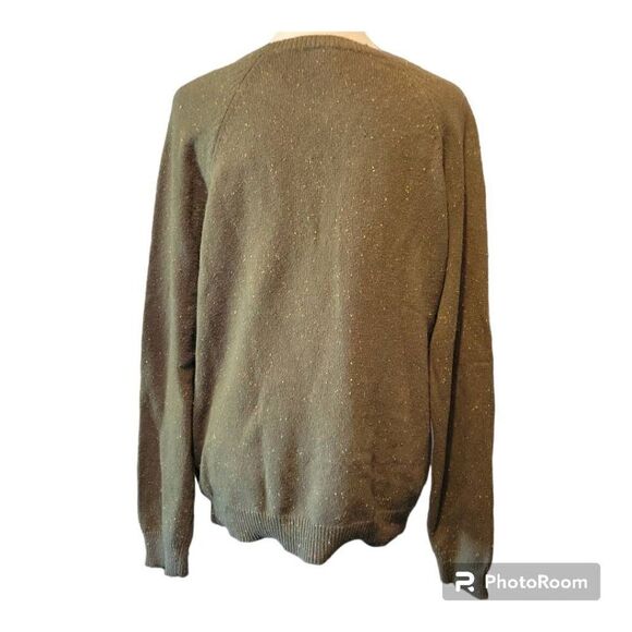 Talbots Green Sweater with Shoulder Buttons as Embellishment Women's Size Large - Picture 3 of 5